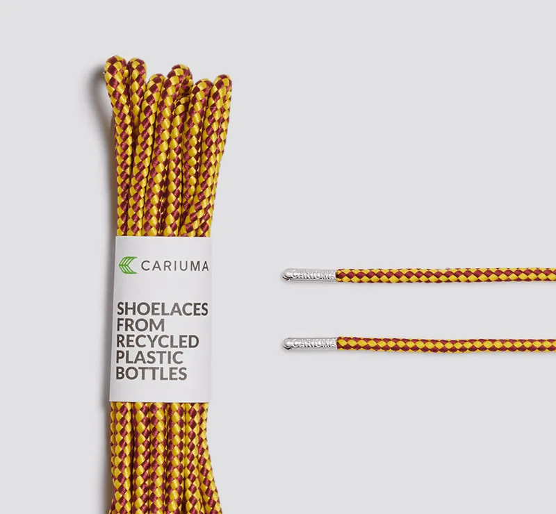 Shoe Lace Classic High Camel and Yellow with H Silver Tip sold by Cariuma