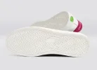 SALVAS White Premium Leather Jazzy Pink Logo Sneaker Men sold by Cariuma