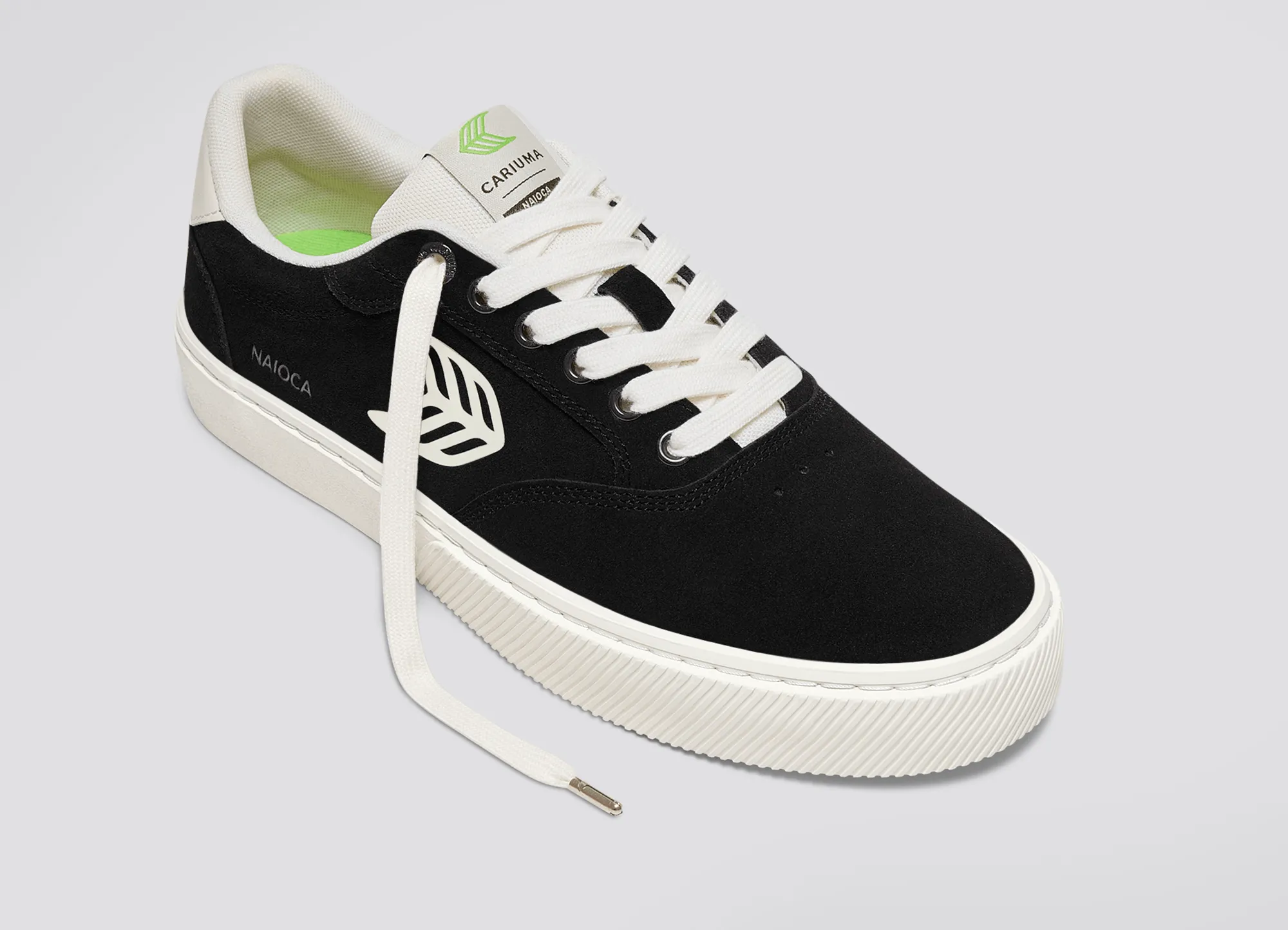 NAIOCA Black Suede Ivory Logo Sneaker Women sold by Cariuma product image thumbnail 4