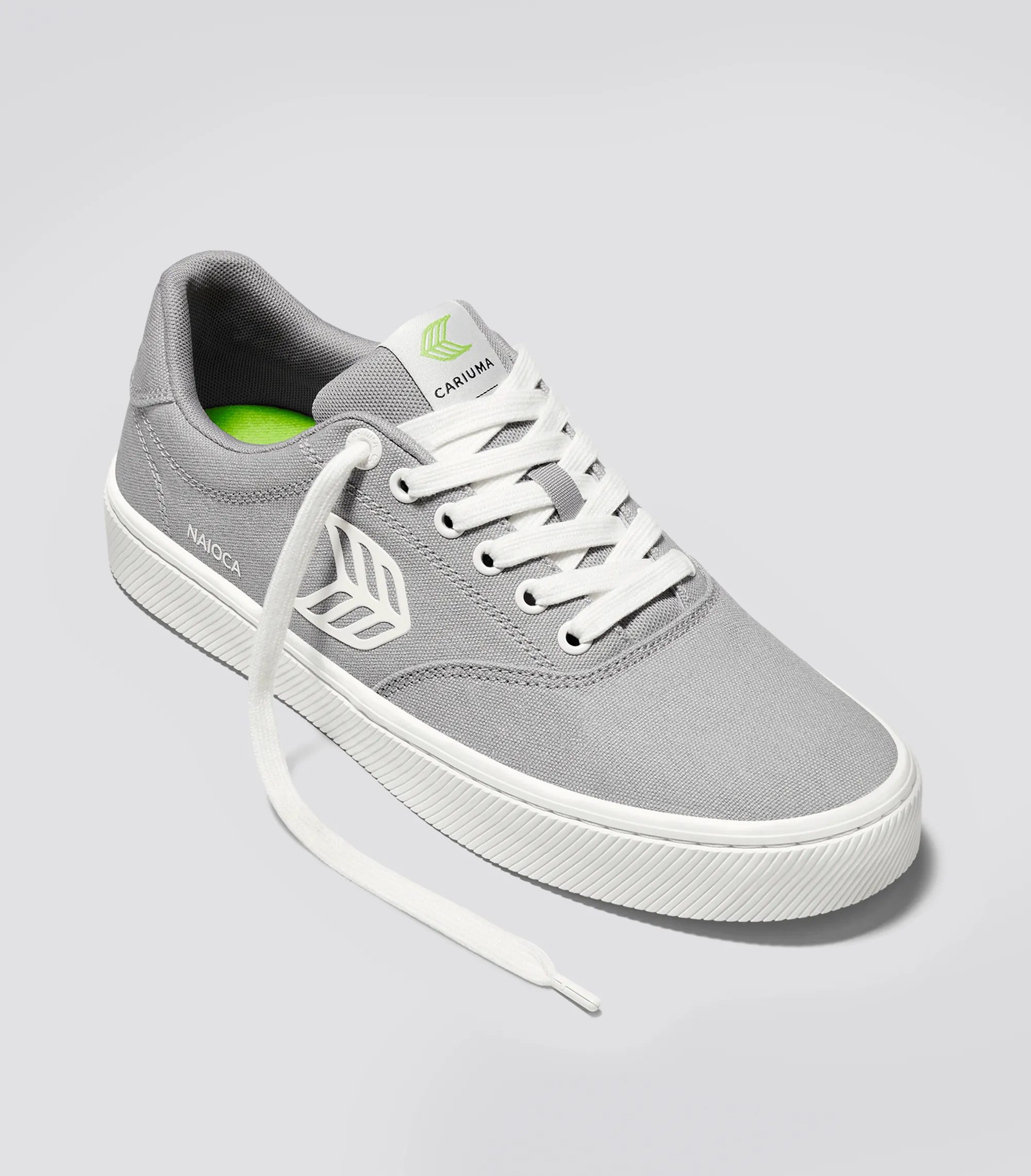 NAIOCA Canvas Light Grey Canvas Off-White Logo Sneaker Women sold by Cariuma product image thumbnail 2