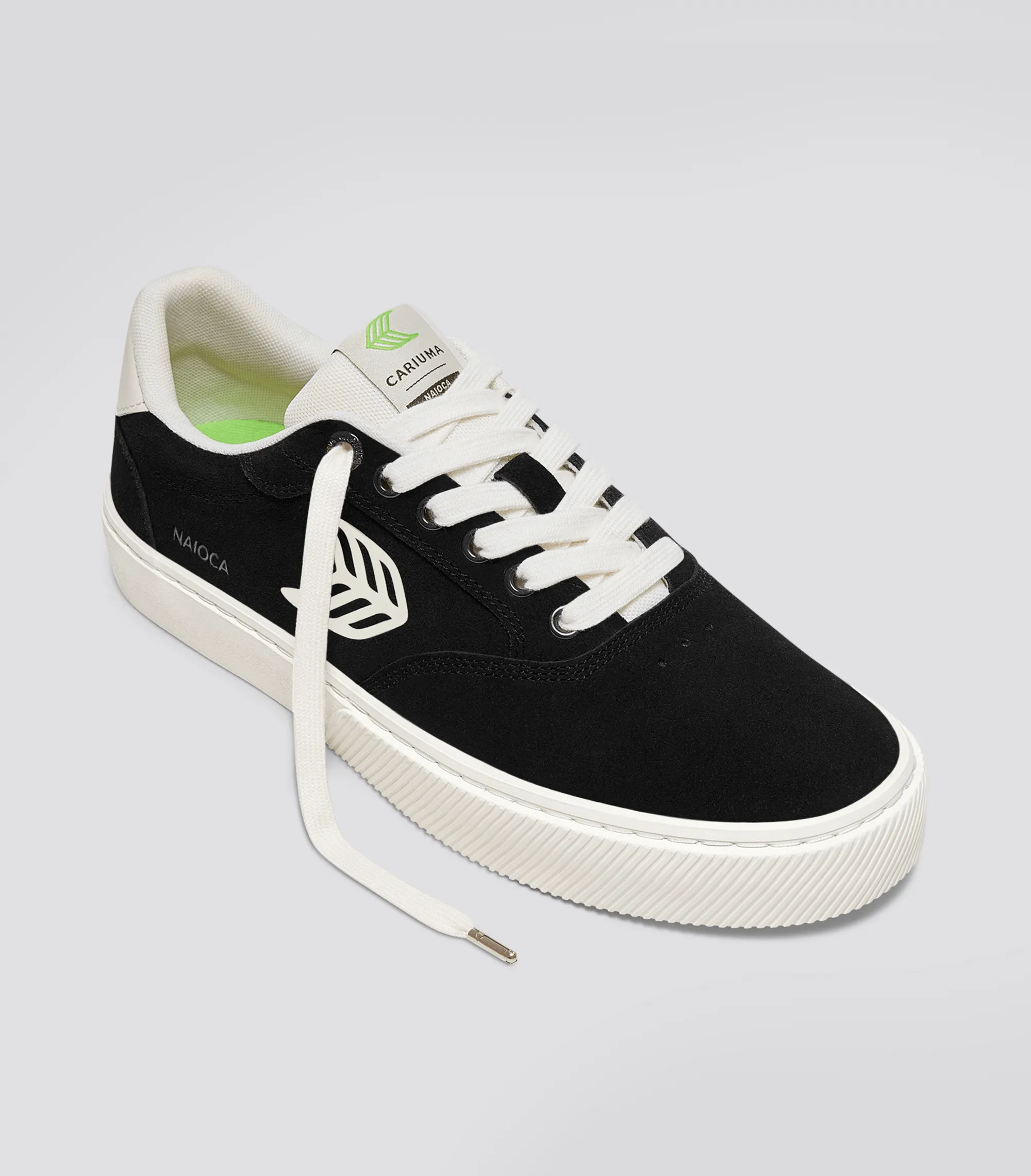 NAIOCA Black Suede Ivory Logo Sneaker Men sold by Cariuma product image thumbnail 2