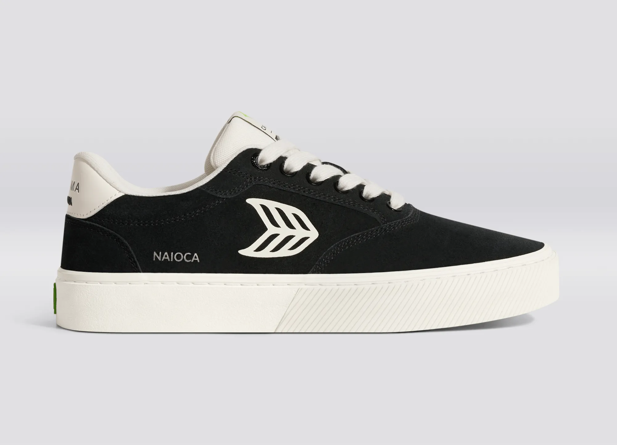 NAIOCA Black Suede Ivory Logo Sneaker Men sold by Cariuma product image thumbnail 3