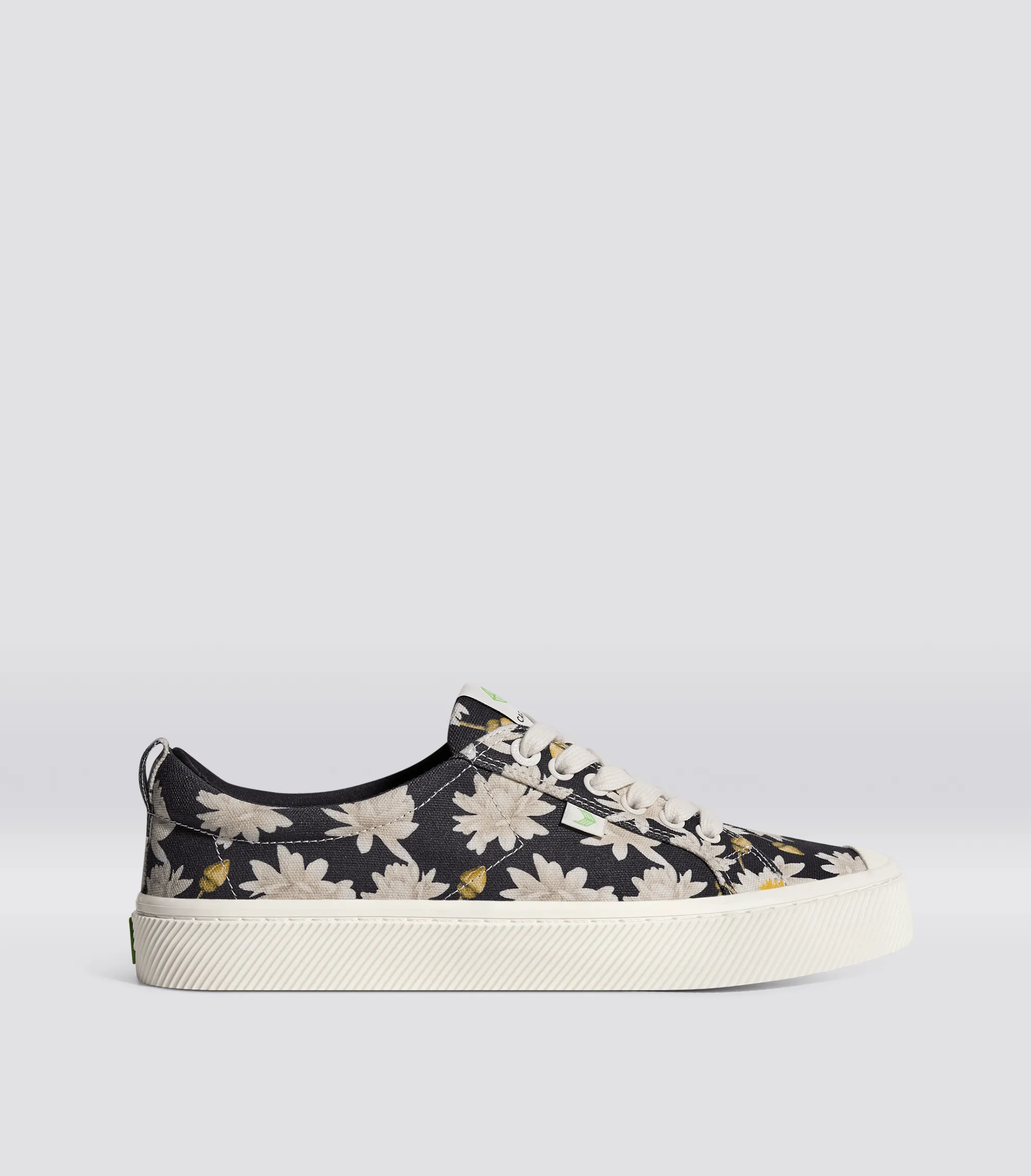 OCA Low Black Canvas Giant Lilies Sneaker Women sold by Cariuma