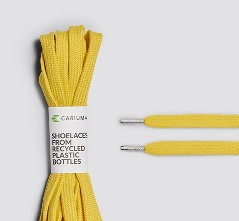 Shoe Lace Yellow with H Silver Tip sold by Cariuma