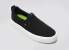 SLIP-ON Quilt Black Premium Leather Sneaker Women sold by Cariuma