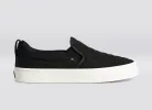 SLIP-ON Quilt Black Premium Leather Sneaker Women sold by Cariuma