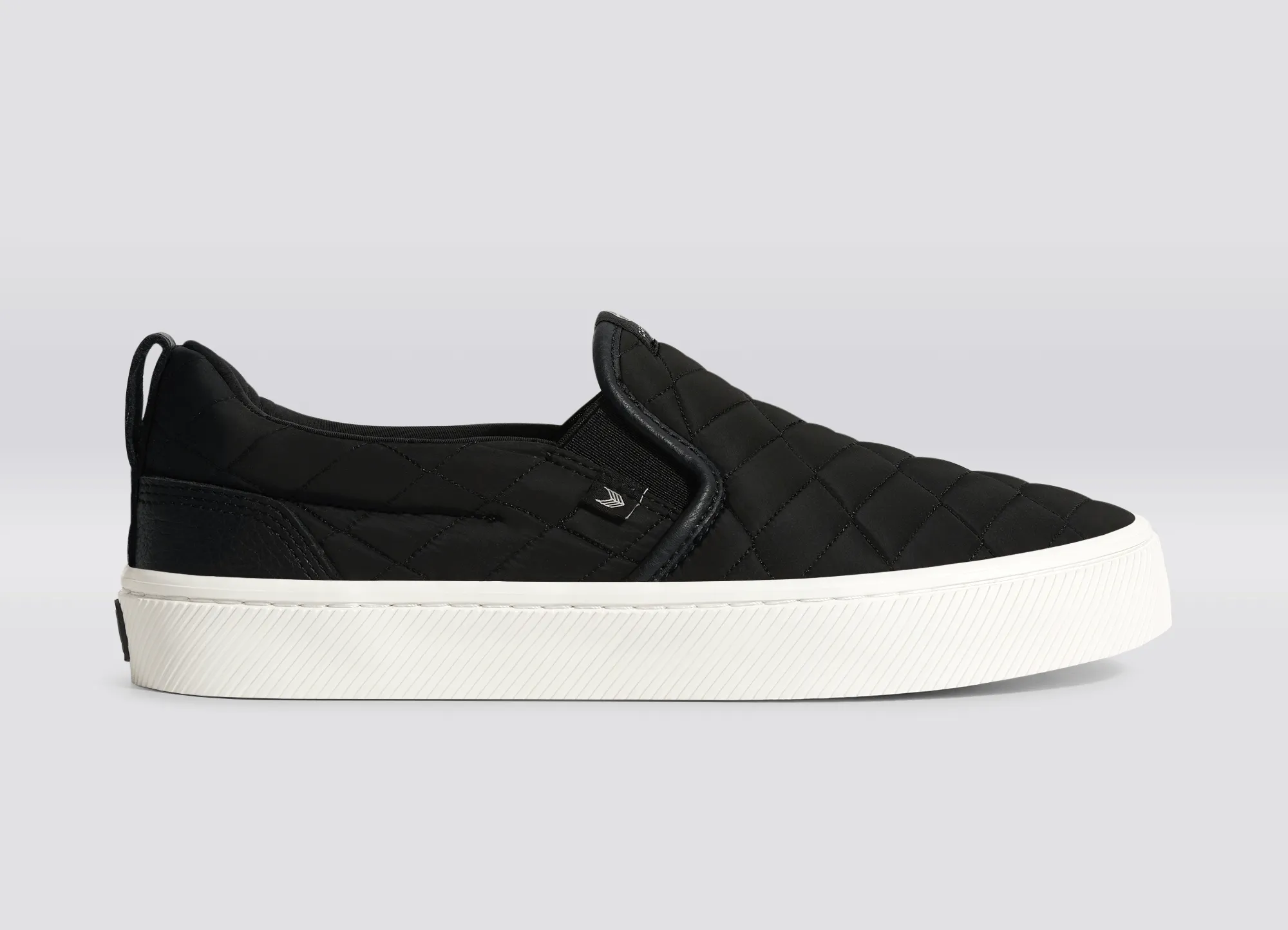 SLIP-ON Quilt Black Premium Leather Sneaker Women sold by Cariuma product image thumbnail 3