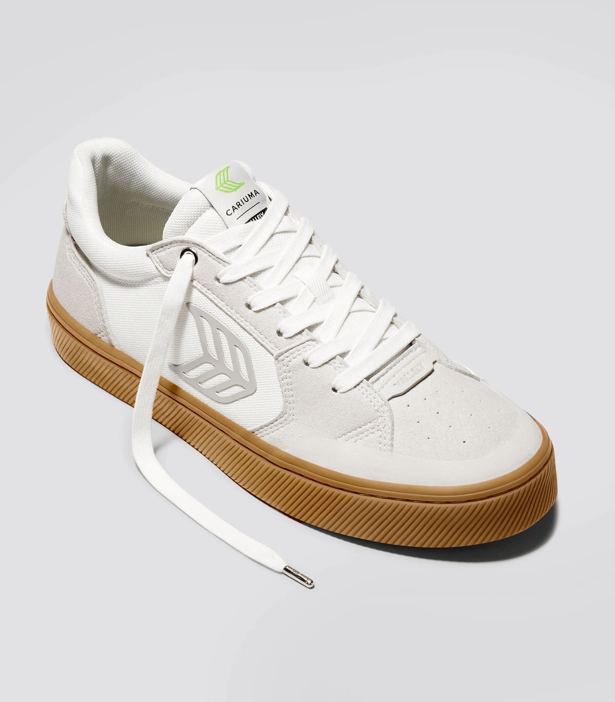 VALLELY PRO Gum Vintage White Suede Off-White Cordura Light Grey Logo Sneaker Men sold by Cariuma product image thumbnail 2