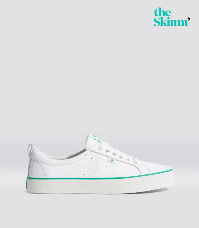 The Skimm OCA Low White Premium Leather Sneaker Men made by Cariuma