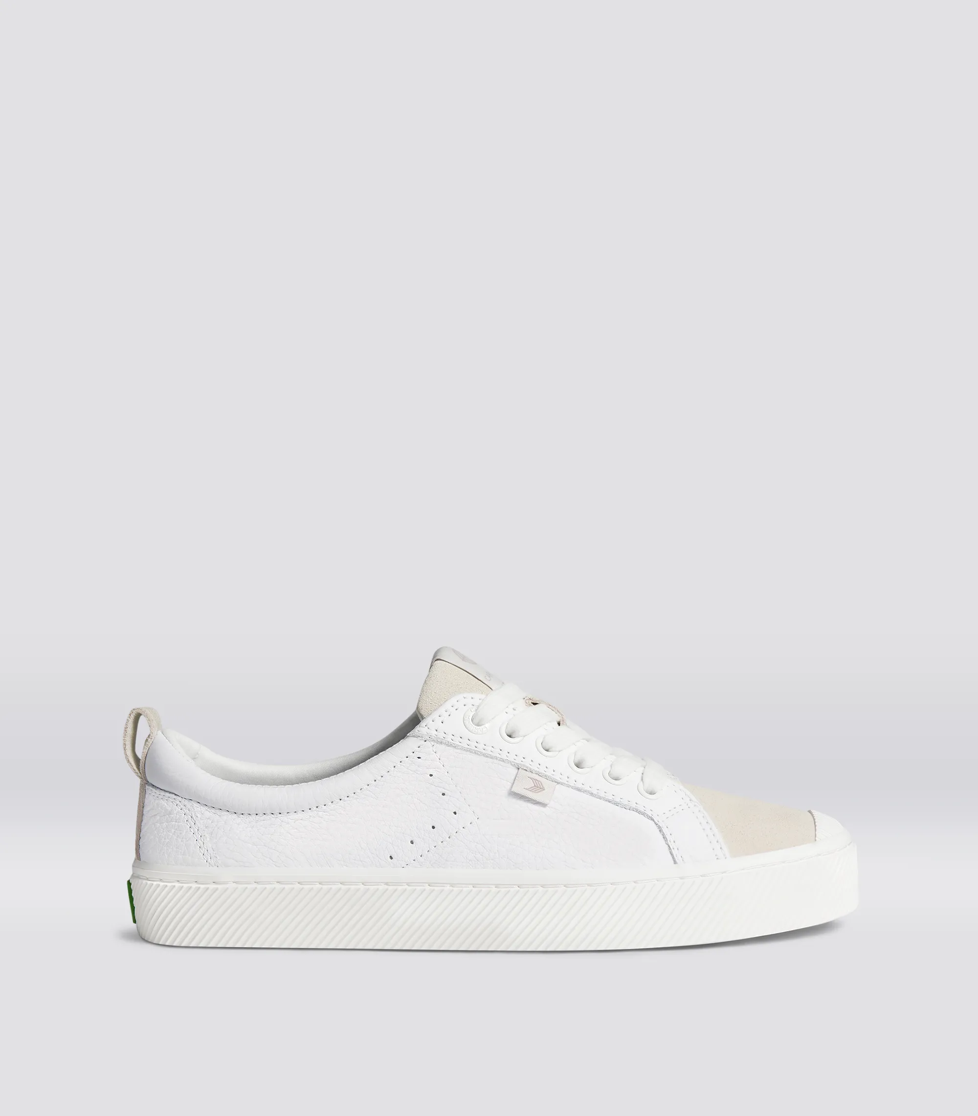 OCA Low White Premium Leather Vintage White Suede Sneaker Women sold by Cariuma