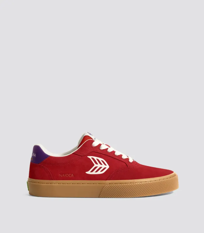 NAIOCA Gum Samba Red Ivory Logo Purple Sneaker Men sold by Cariuma