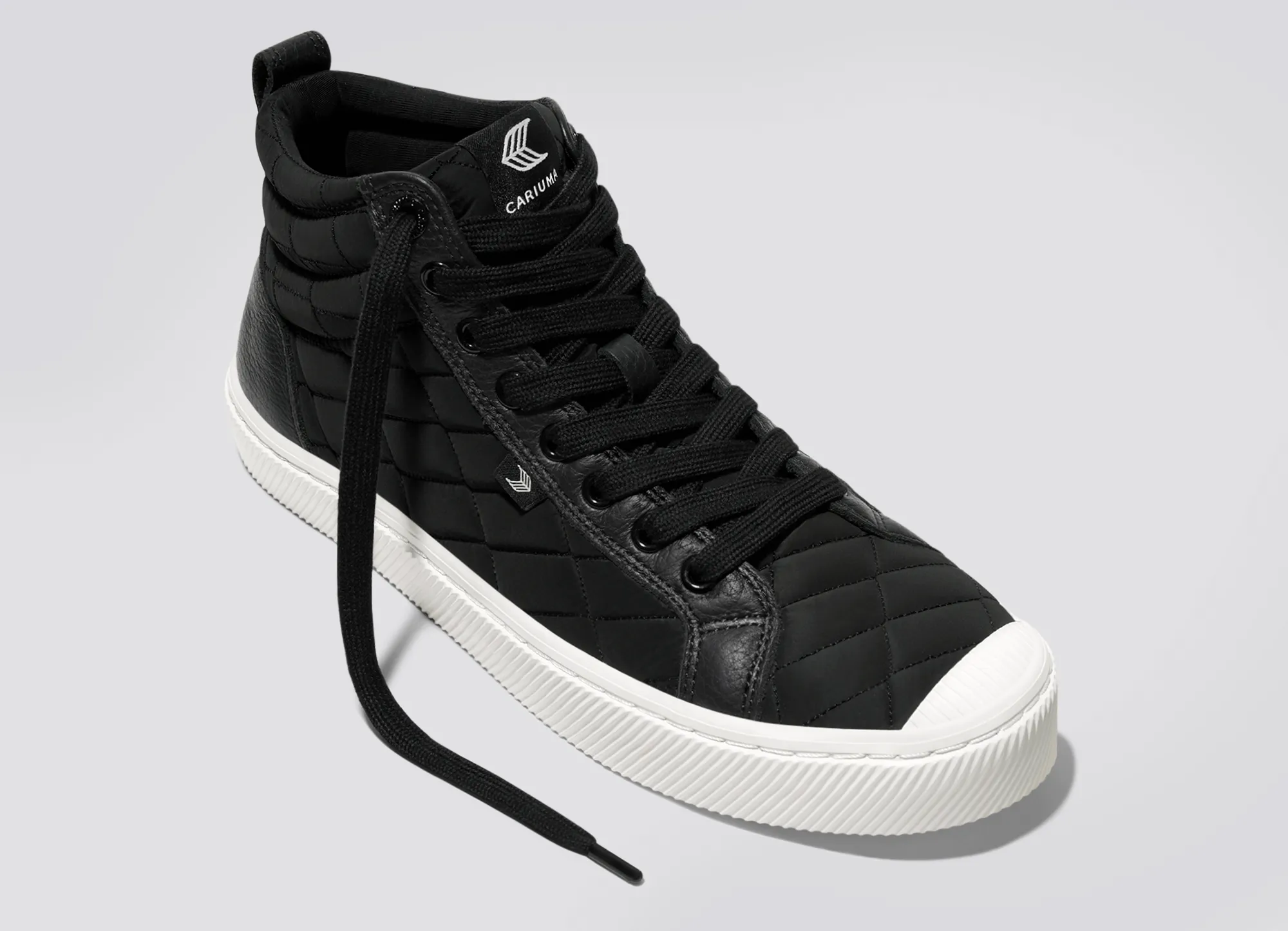 OCA High Quilt Black Premium Leather Sneaker Women sold by Cariuma product image thumbnail 4