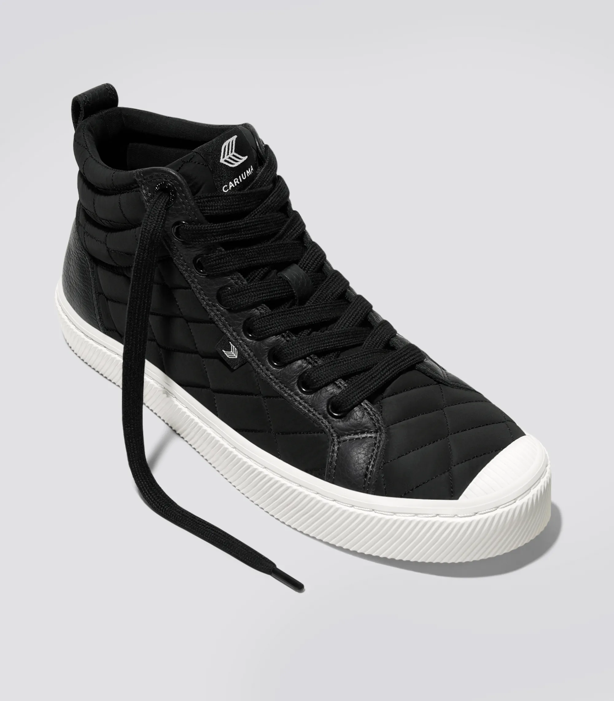 OCA High Quilt Black Premium Leather Sneaker Women sold by Cariuma product image thumbnail 2