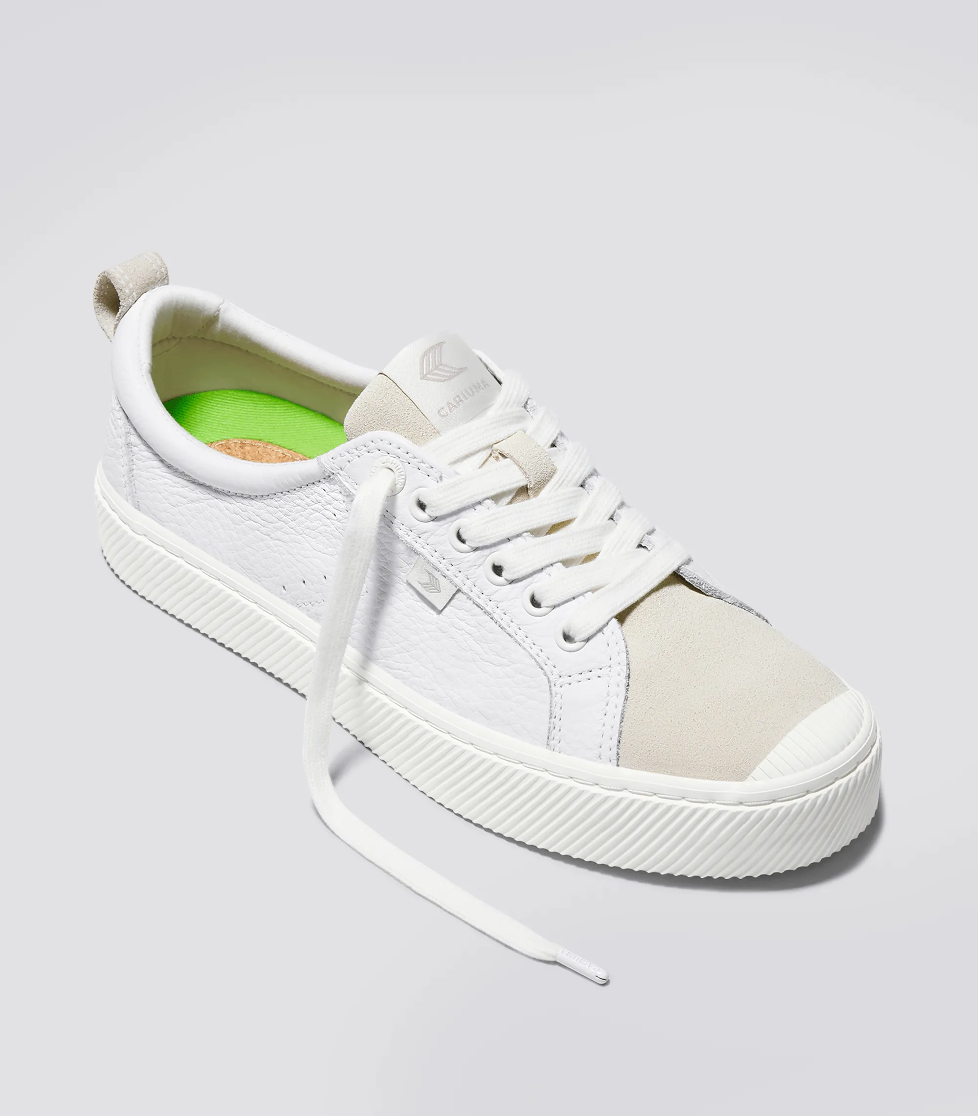 OCA Low White Premium Leather Vintage White Suede Sneaker Men sold by Cariuma product image thumbnail 2