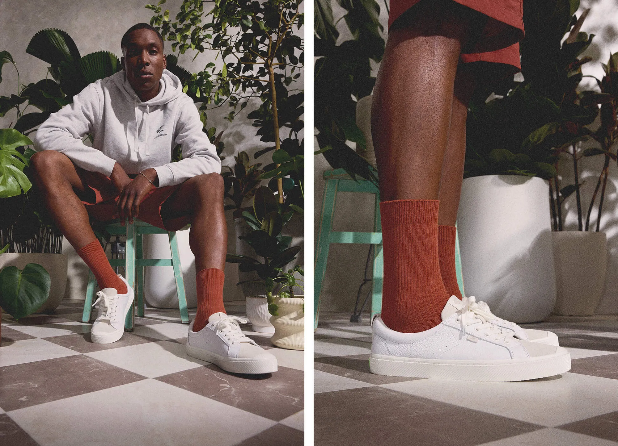 OCA Low White Premium Leather Vintage White Suede Sneaker Men sold by Cariuma product image thumbnail 5