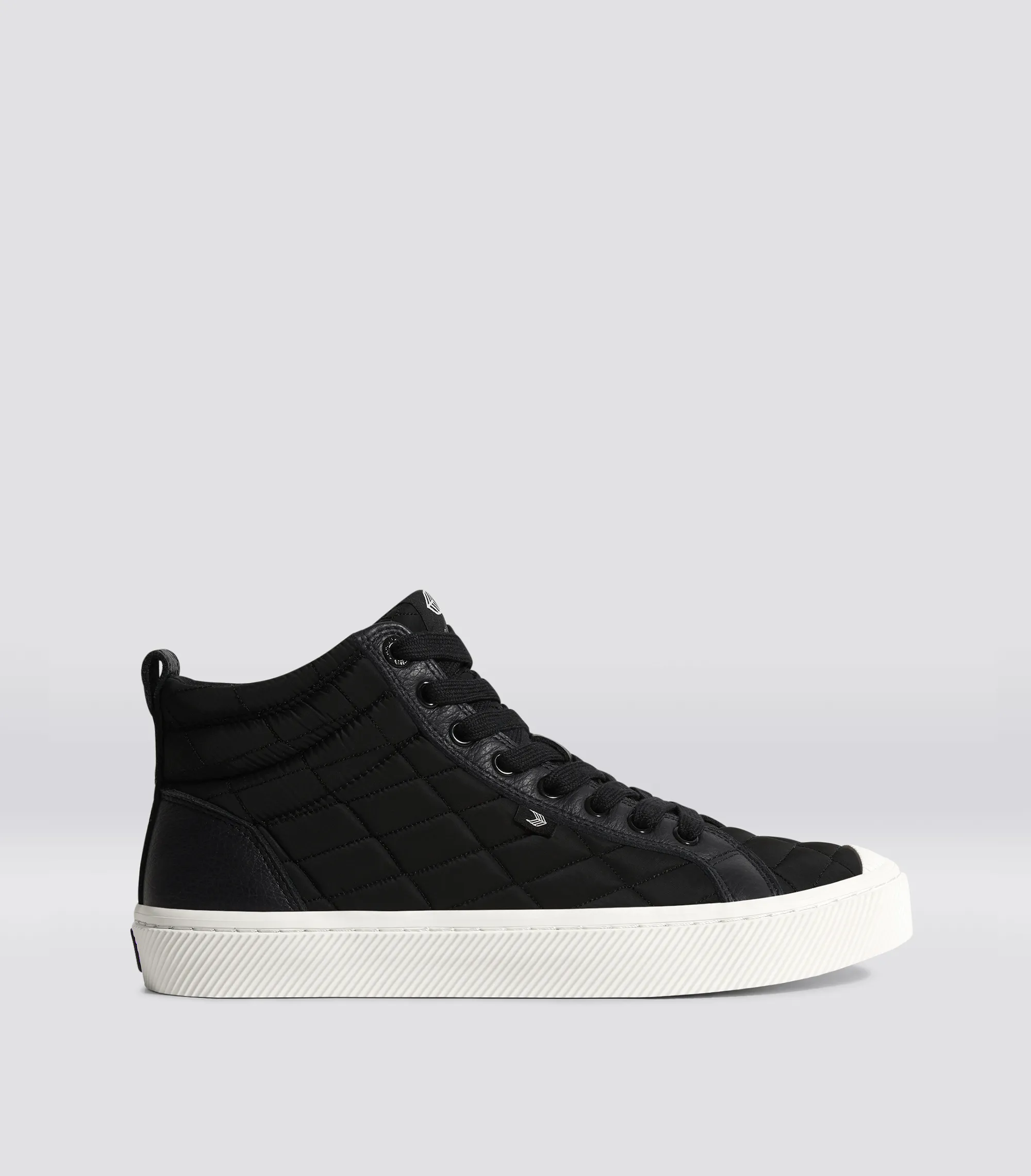 OCA High Quilt Black Premium Leather Sneaker Men sold by Cariuma