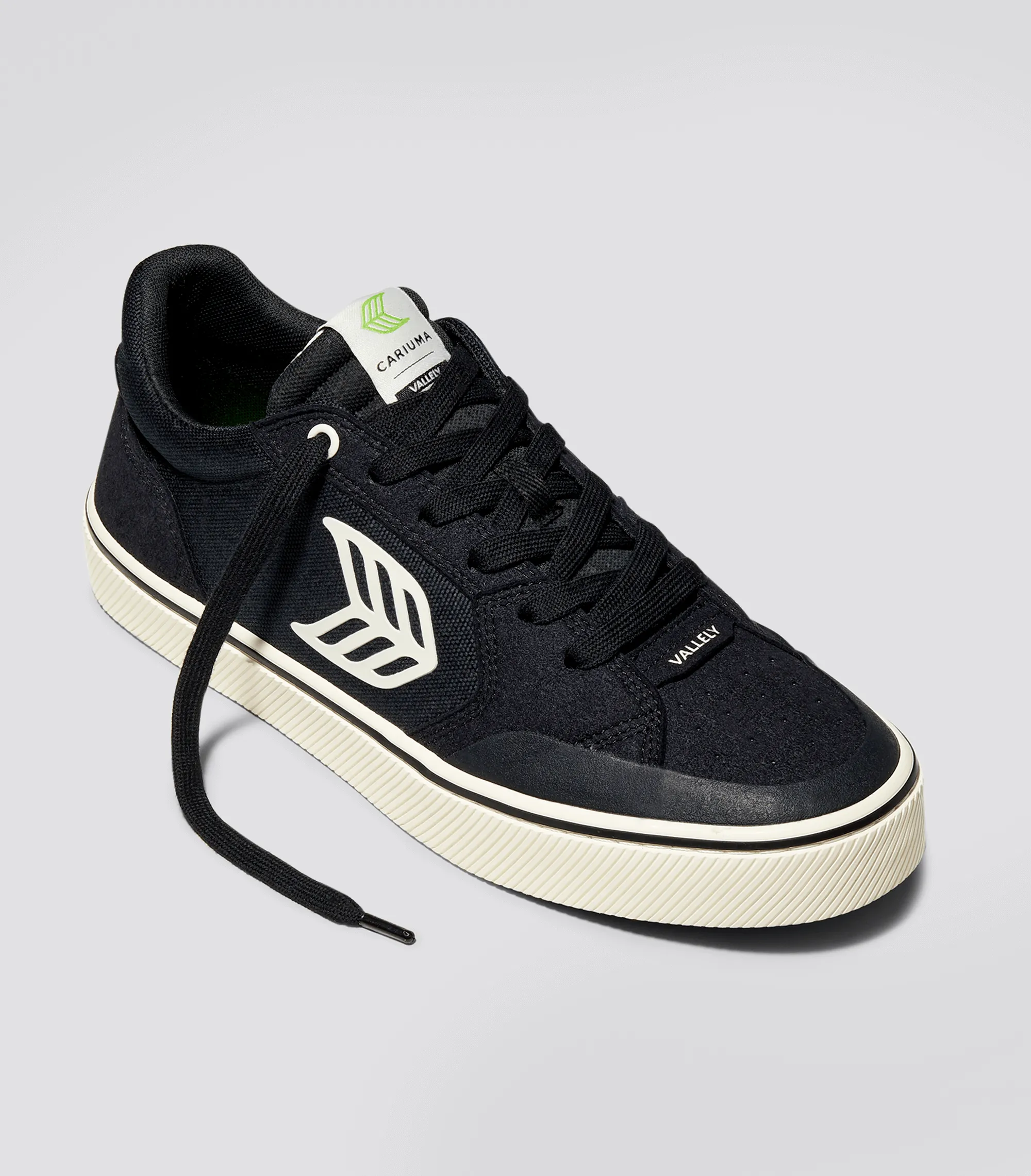 VALLELY PRO Black Suede and Cordura Ivory Logo Sneaker Men sold by Cariuma product image thumbnail 2