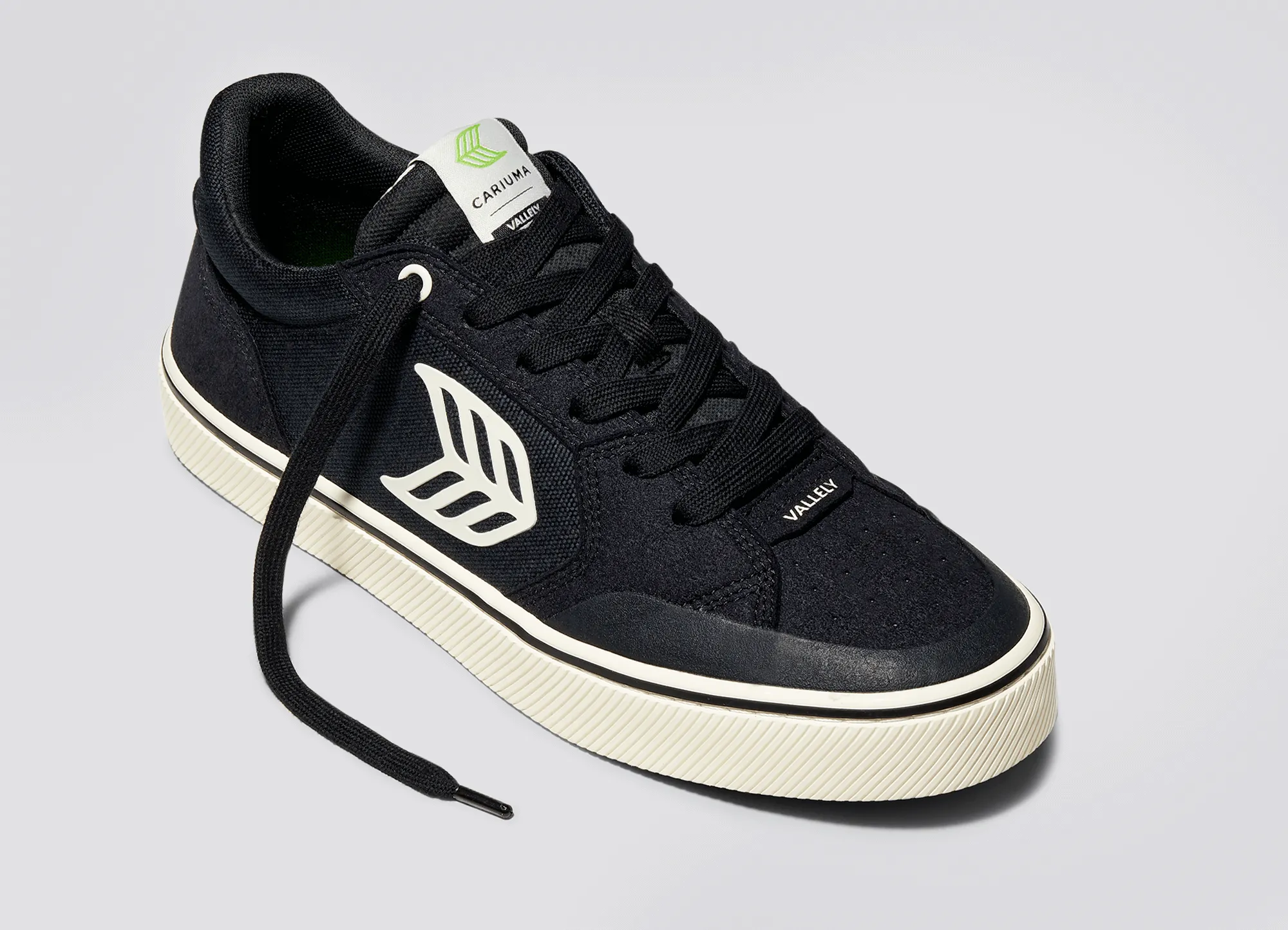 VALLELY PRO Black Suede and Cordura Ivory Logo Sneaker Men sold by Cariuma product image thumbnail 4