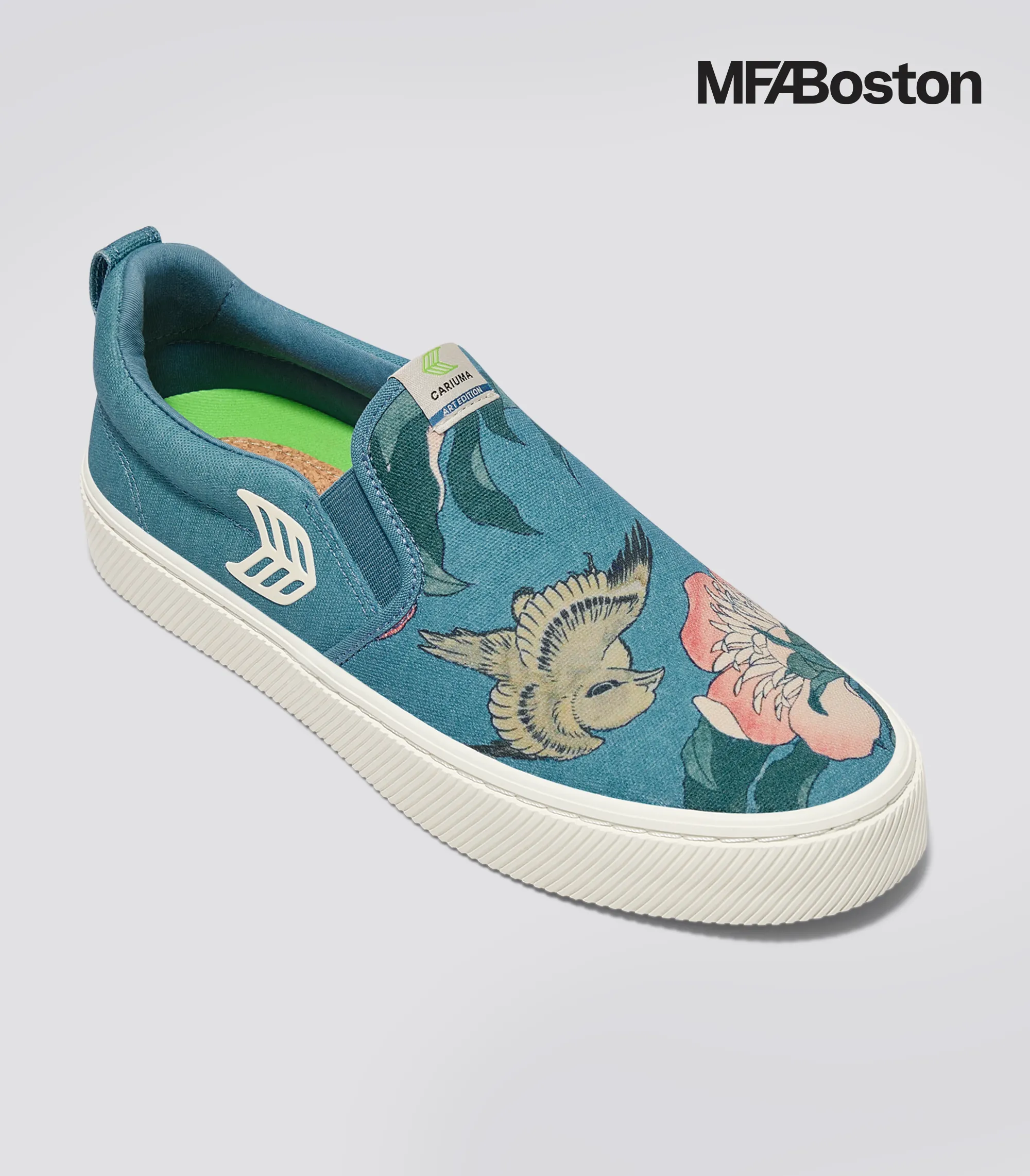 Hokusai SLIP-ON Peonies and Canary Print Canvas Sneaker Women sold by Cariuma product image thumbnail 2