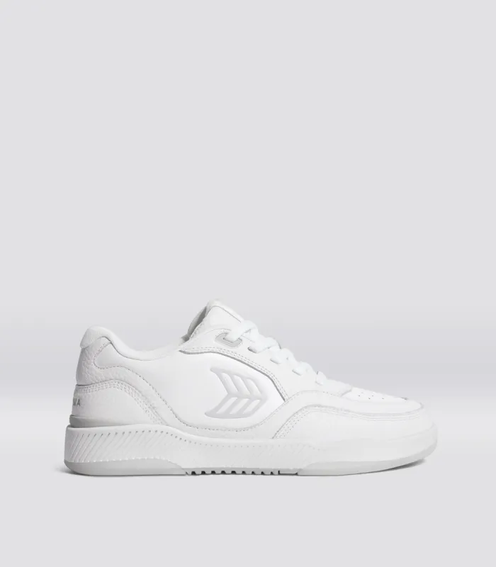 UBA White Premium Leather Ice Logo Sneaker Women sold by Cariuma