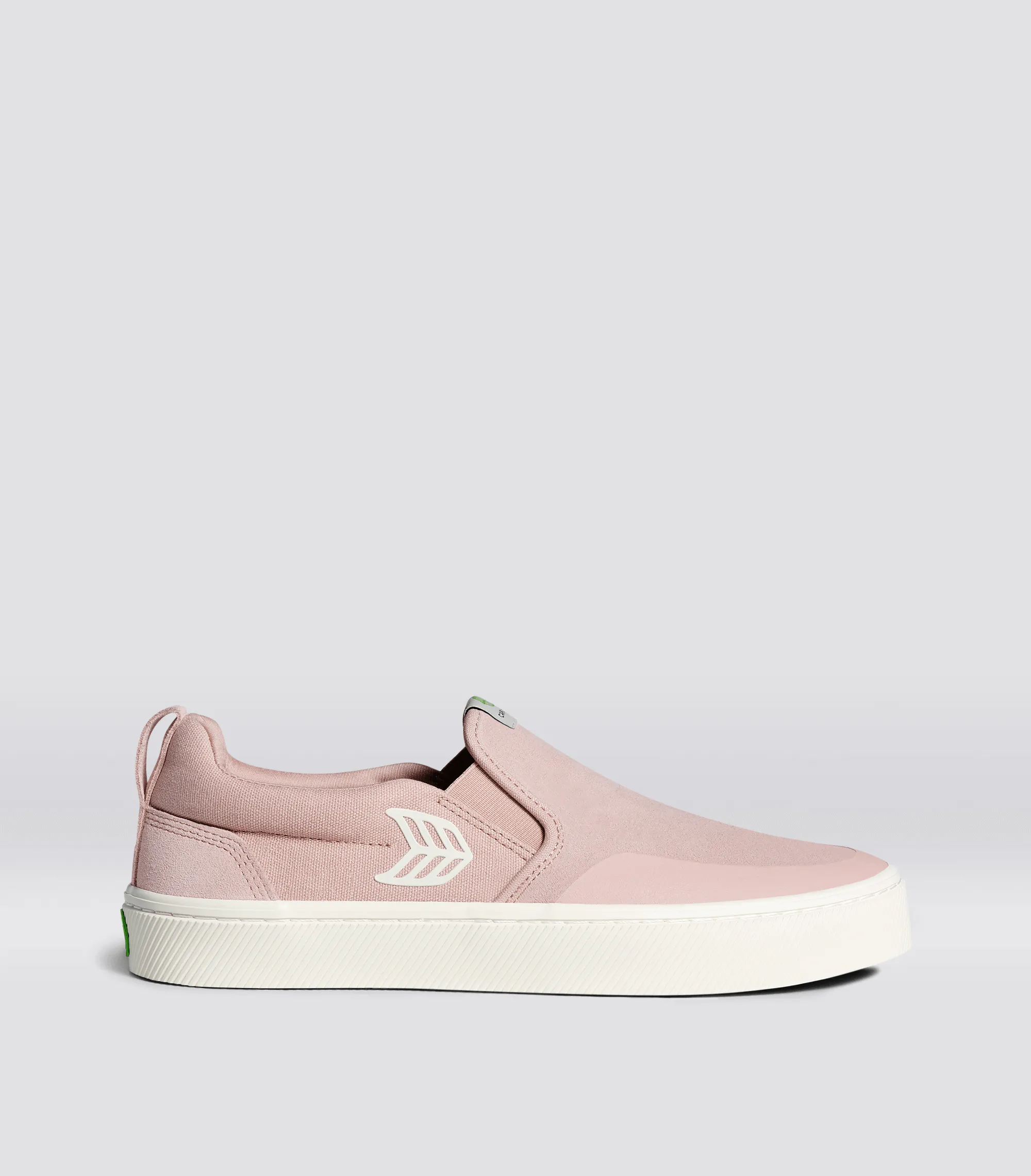 SLIP-ON PRO Rose Suede and Canvas Ivory Logo Sneaker Men sold by Cariuma