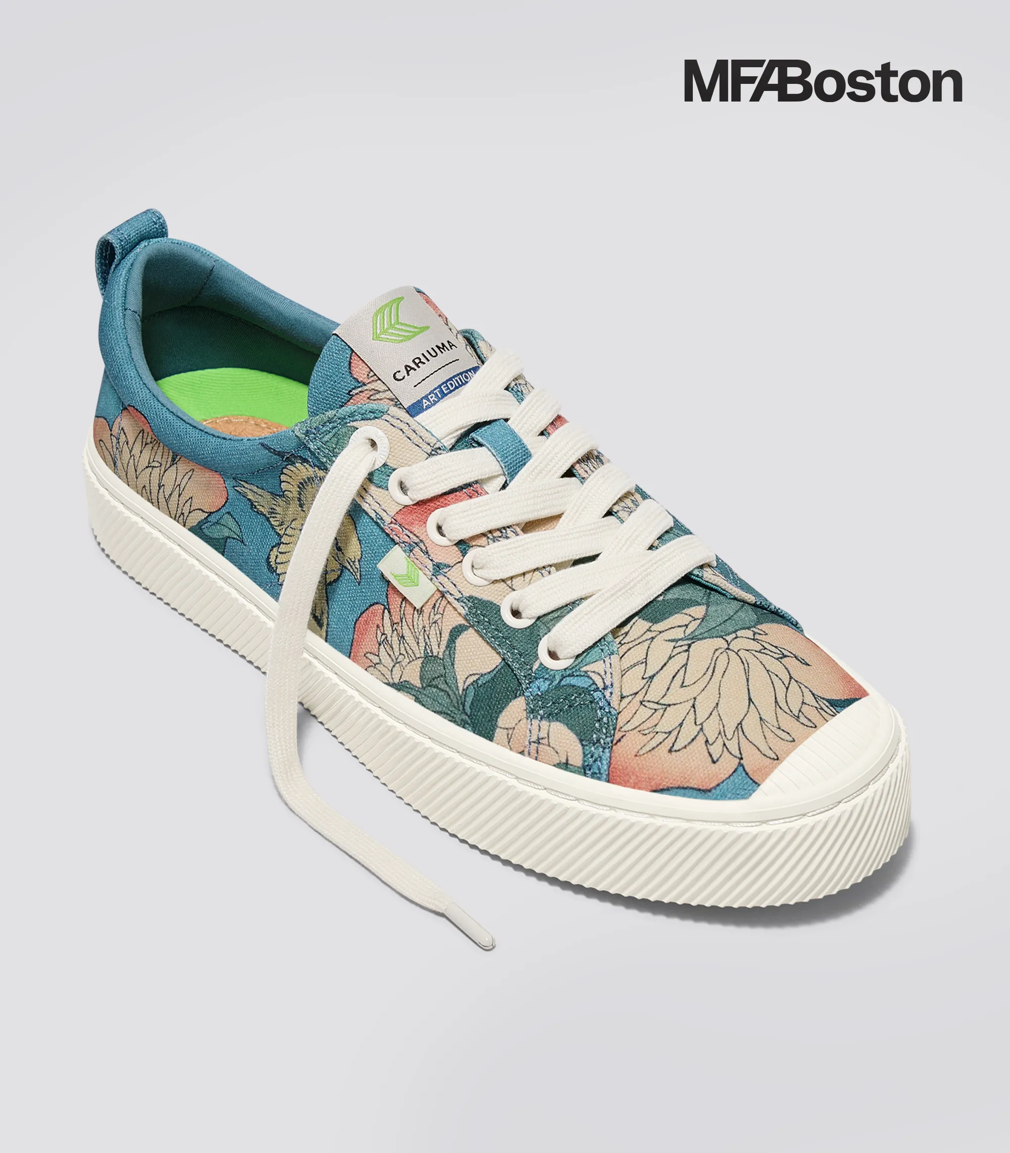 Hokusai OCA Low Peonies and Canary Print Canvas Sneaker Women sold by Cariuma product image thumbnail 2