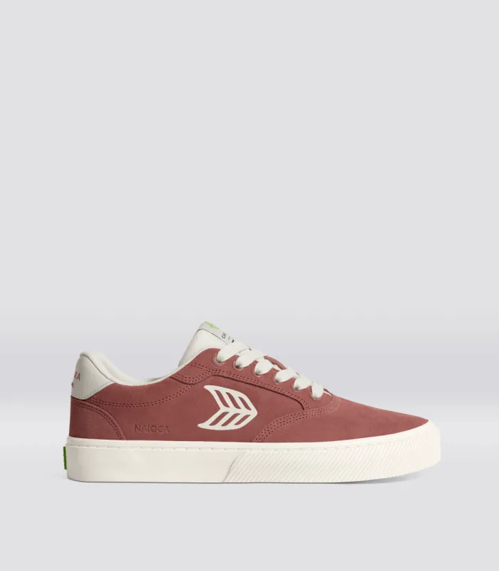 NAIOCA Withered Rose Suede Ivory Logo Sneaker Men sold by Cariuma