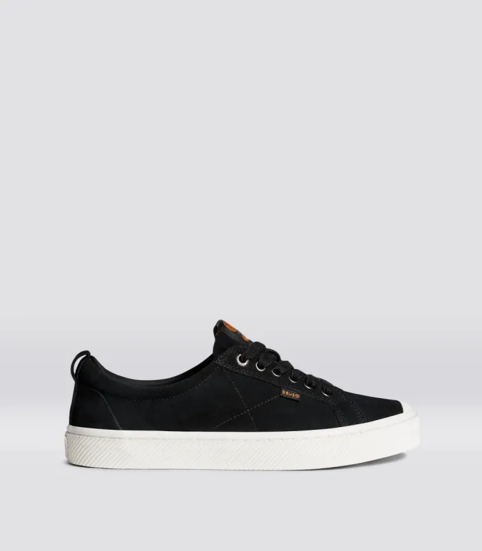 OCA Low Deus Black Suede Sneaker Men sold by Cariuma