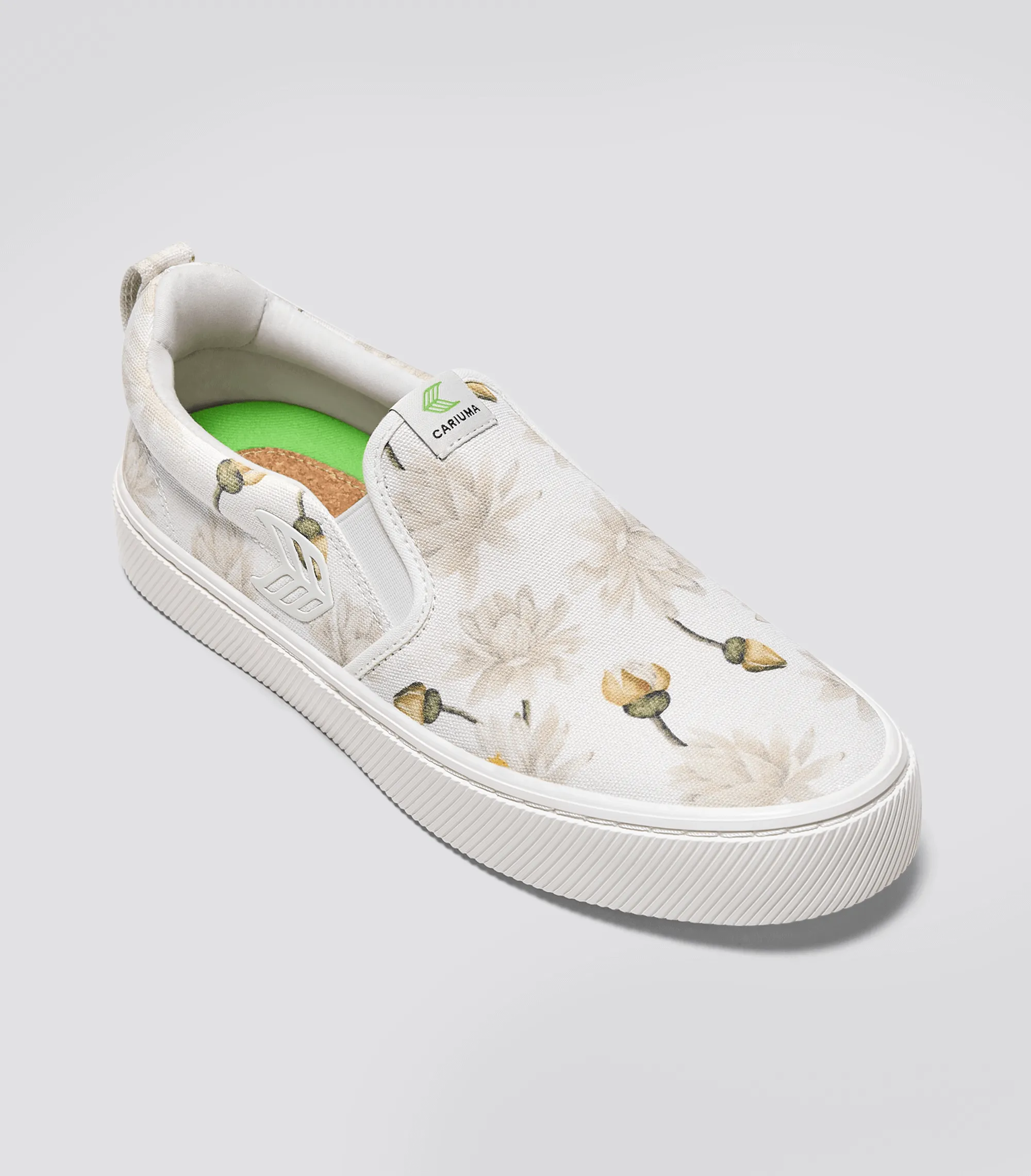 SLIP-ON White Canvas Giant Lilies Sneaker Women sold by Cariuma product image thumbnail 2
