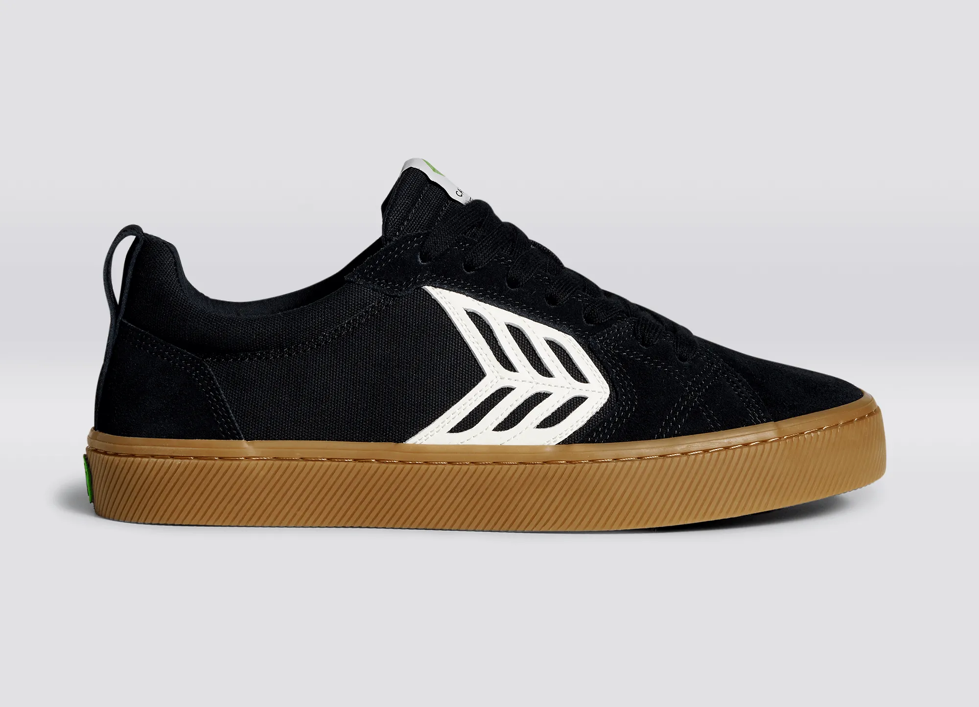 CATIBA PRO Low Gum Black Suede and Canvas Ivory Logo Sneaker Men sold by Cariuma product image thumbnail 3