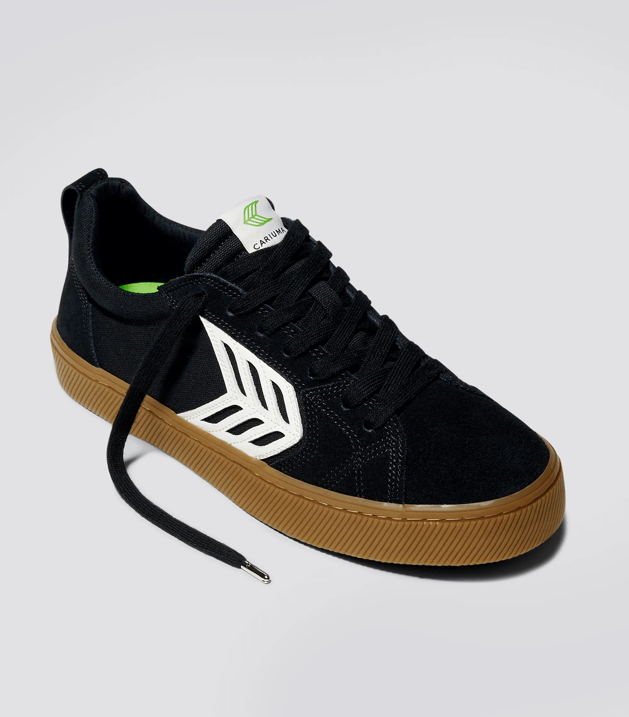 CATIBA PRO Low Gum Black Suede and Canvas Ivory Logo Sneaker Men sold by Cariuma product image thumbnail 2