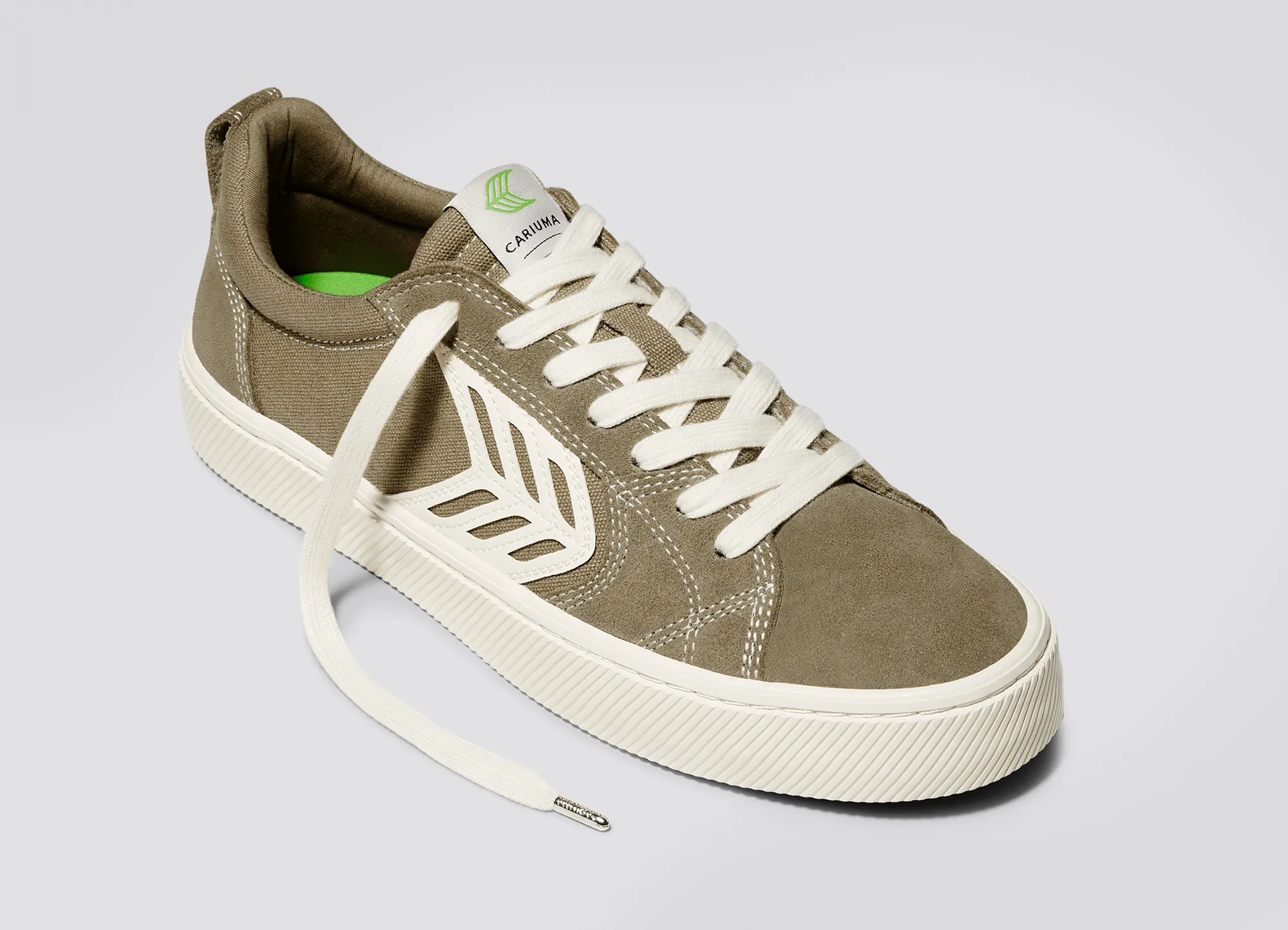 CATIBA PRO Low Burnt Sand Suede and Canvas Contrast Thread Ivory Logo Sneaker Men sold by Cariuma product image thumbnail 4