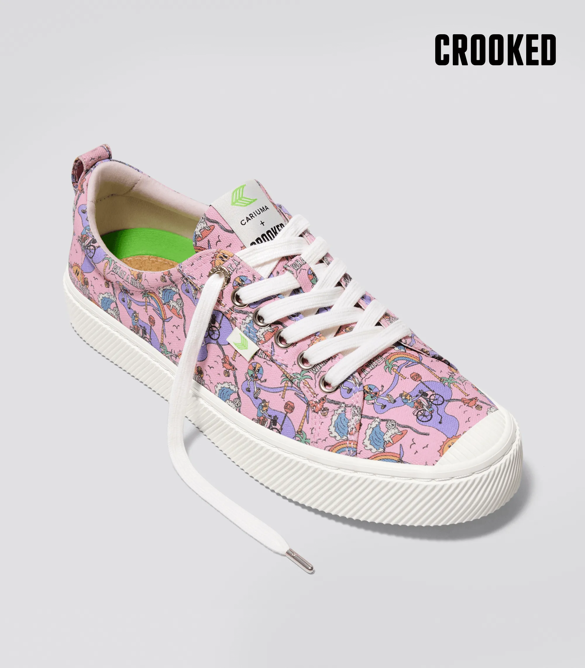 Crooked OCA Low Rose Graphic Print Canvas Sneaker Men sold by Cariuma product image thumbnail 2