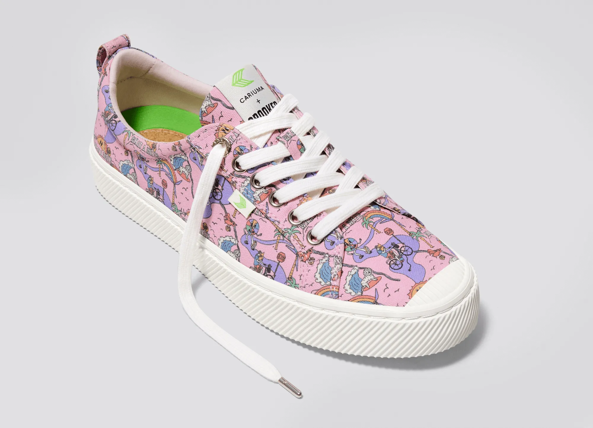 Crooked OCA Low Rose Graphic Print Canvas Sneaker Men sold by Cariuma product image thumbnail 4