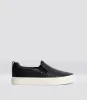 SLIP-ON Black Premium Leather Sneaker Men sold by Cariuma