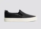 SLIP-ON Black Premium Leather Sneaker Men sold by Cariuma