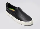 SLIP-ON Black Premium Leather Sneaker Men sold by Cariuma