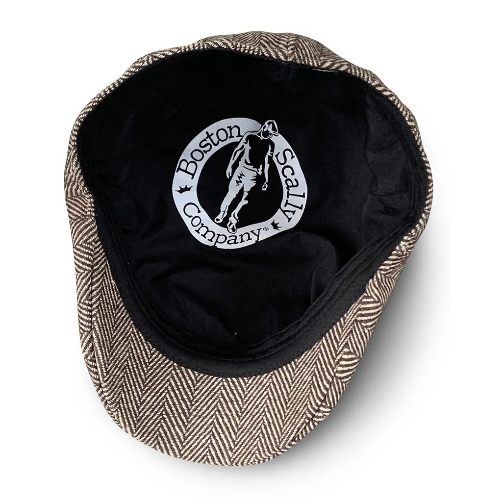 The Peaky Boston Scally Cap - Brown Herringbone sold by Boston Scally product image thumbnail 5