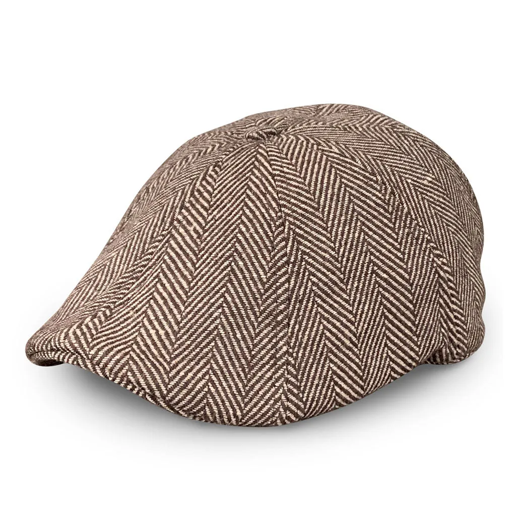 The Peaky Boston Scally Cap - Brown Herringbone sold by Boston Scally product image thumbnail 3