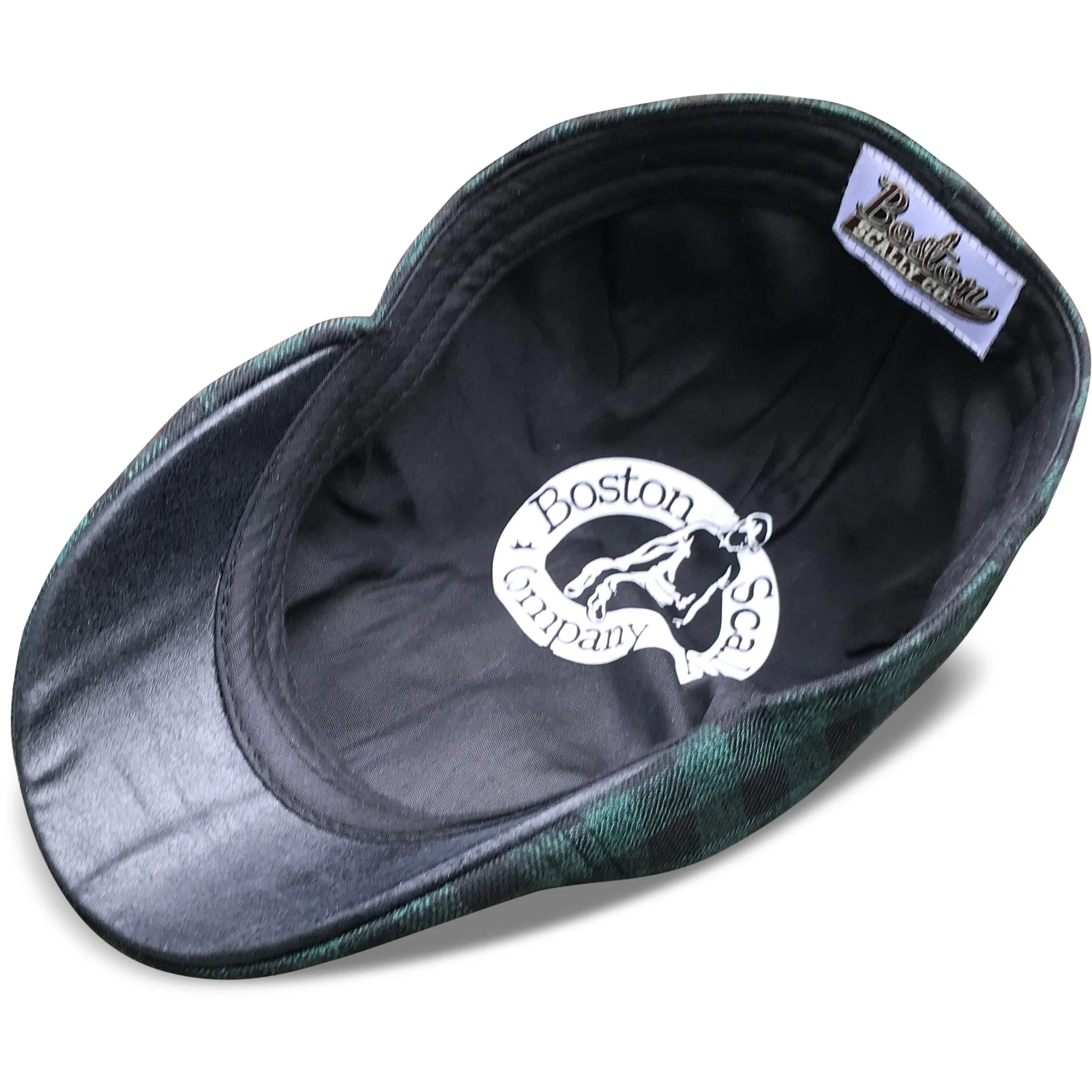 The Brogue Boston Scally Cap - Forest Green & Black Plaid sold by Boston Scally product image thumbnail 2