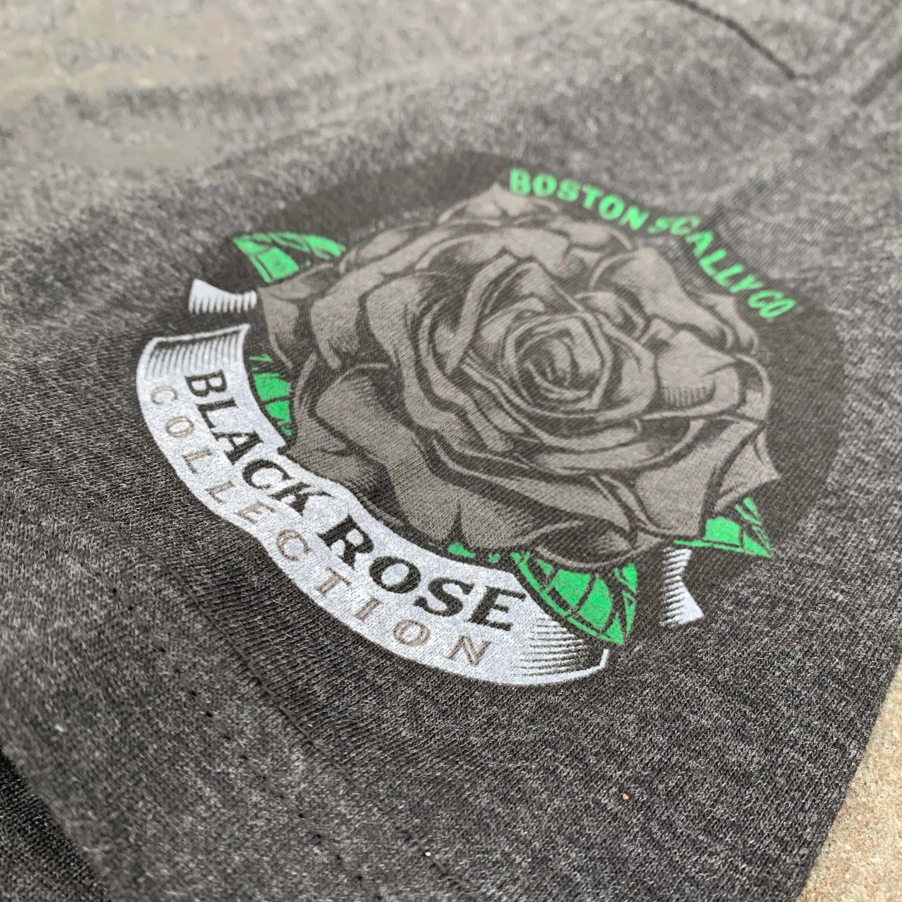 Boston Scally The Black Rose Tee T-Shirt - Black sold by Boston Scally product image thumbnail 2