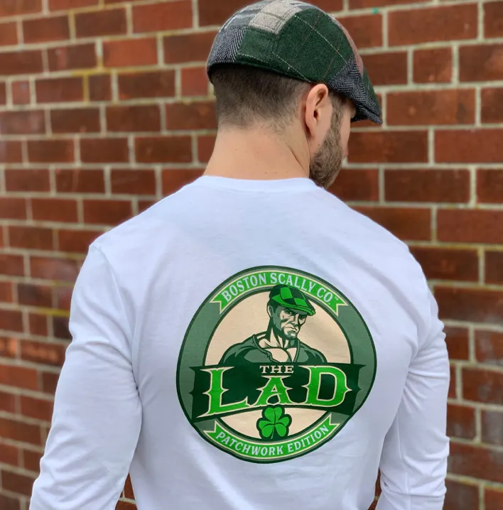 Boston Scally The Lad Long Sleeve Tee T-Shirt - White sold by Boston Scally product image thumbnail 5