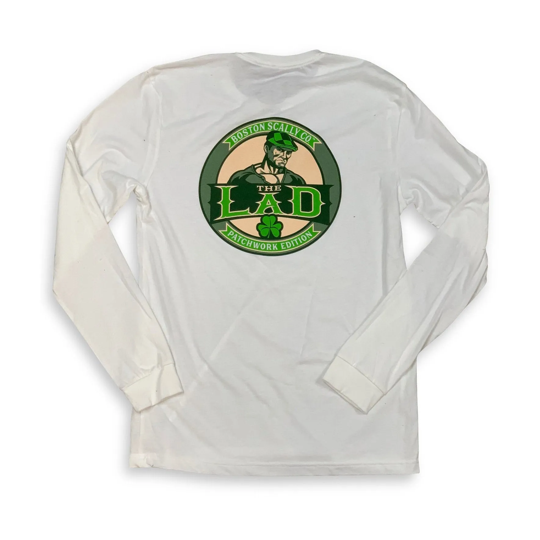 Boston Scally The Lad Long Sleeve Tee T-Shirt - White sold by Boston Scally product image thumbnail 4