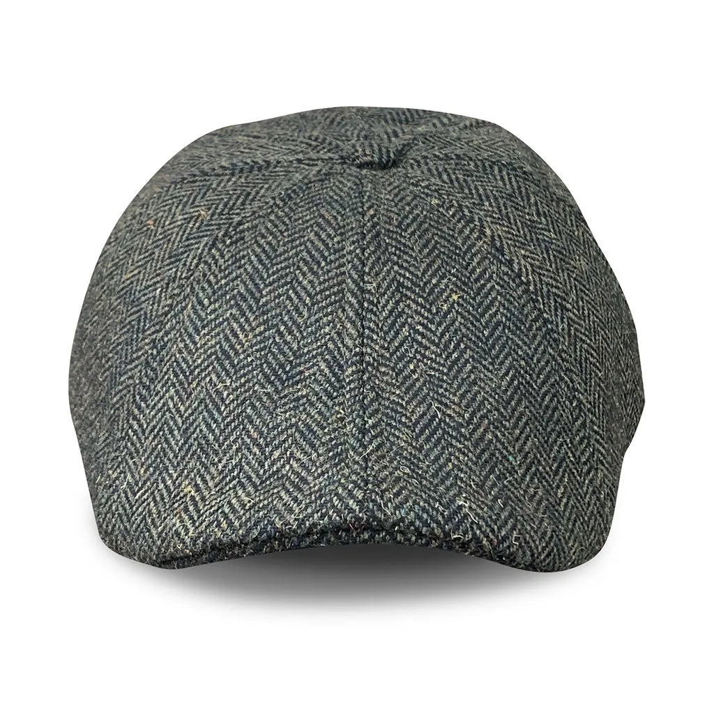 The Peaky Boston Scally Cap - Dark Olive Green Herringbone sold by Boston Scally product image thumbnail 4