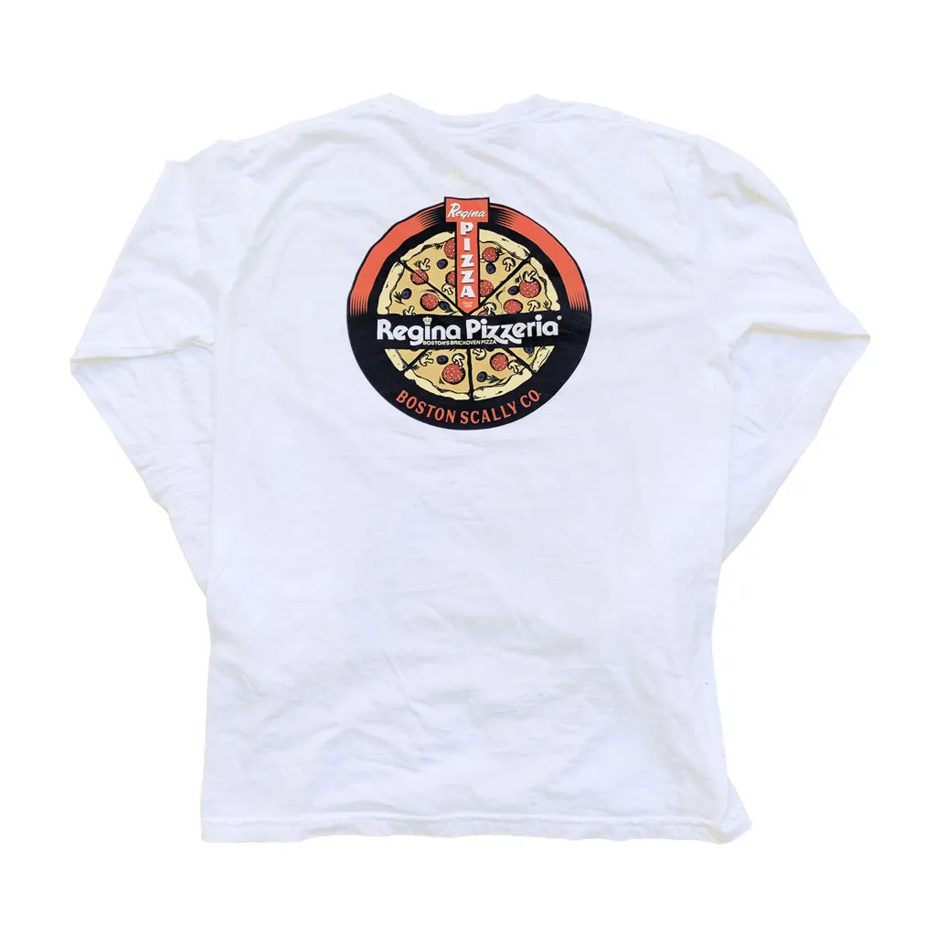 Boston Scally The Regina Pizzeria Long Sleeve Pocket-Tee - White sold by Boston Scally product image thumbnail 2