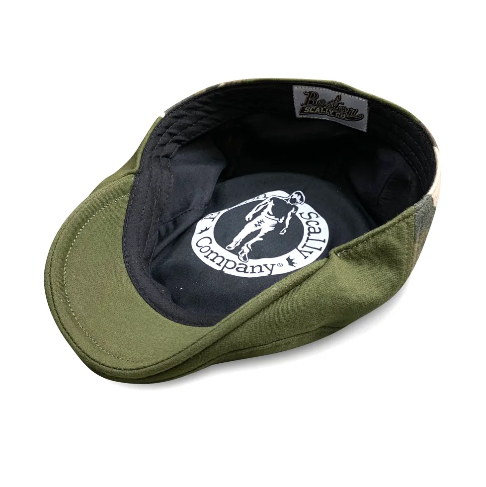 The Responder Single Panel Boston Scally Cap - Military Green & Camo sold by Boston Scally product image thumbnail 2