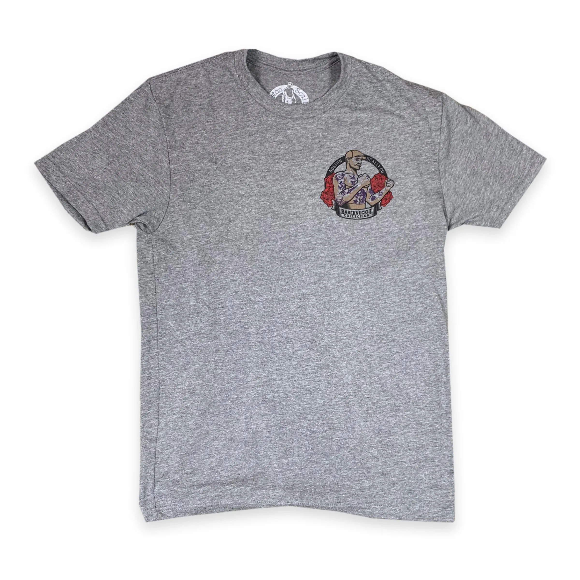 Boston Scally The Bareknuckle Tee T-Shirt - Old School Grey sold by Boston Scally