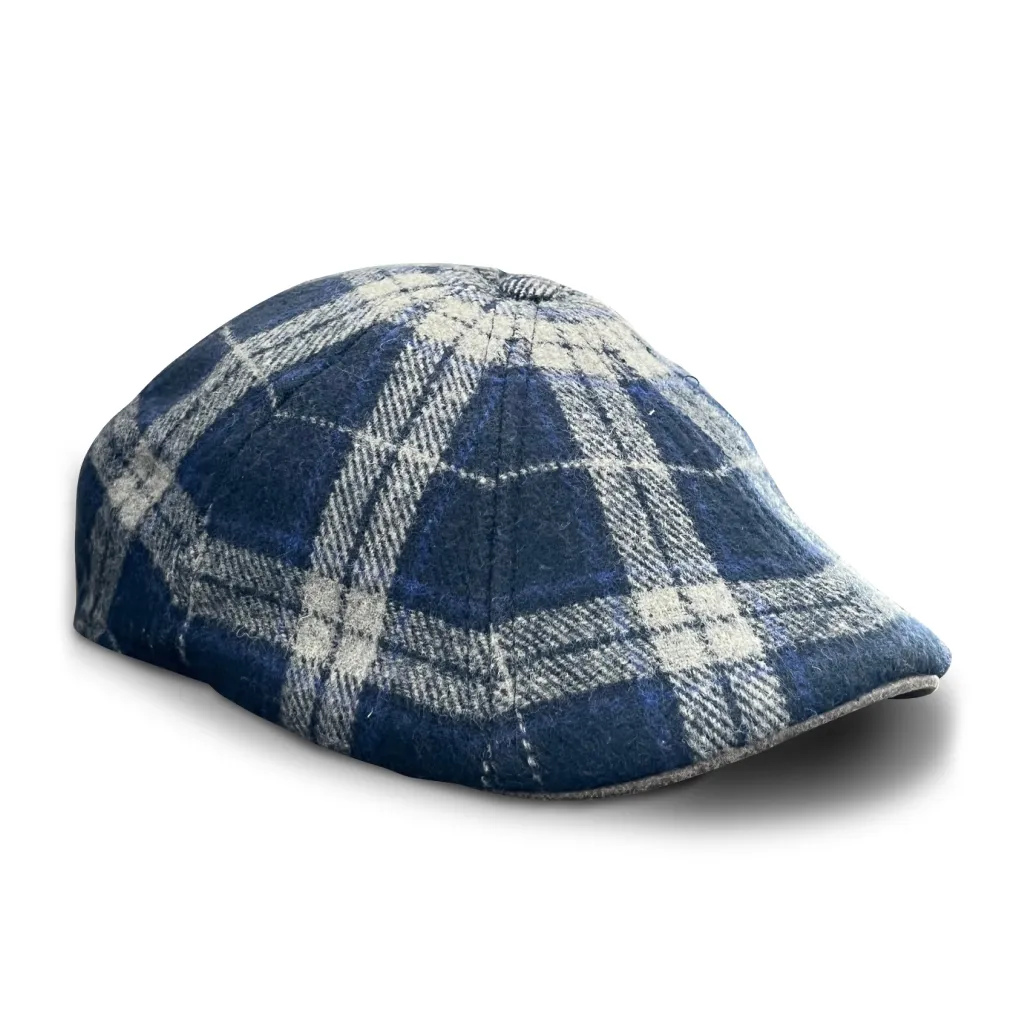 The Distillery Boston Scally Cap - Blue Mash Plaid sold by Boston Scally