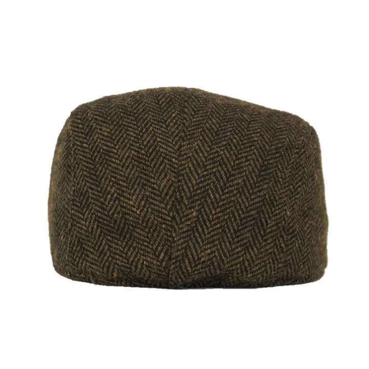 The Original Boston Scally Cap - Dark Olive Green Herringbone sold by Boston Scally product image thumbnail 3