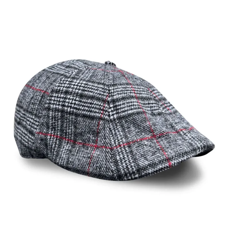 The Sunday Boston Scally Cap - Black Smoke & Red sold by Boston Scally